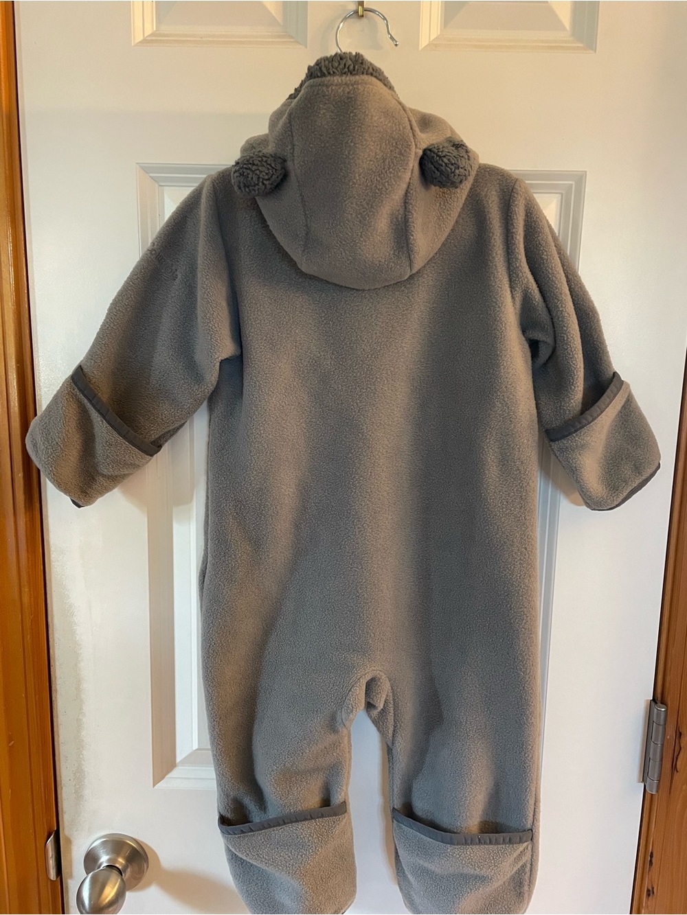 Columbia Toddler Grey Fleece One-Piece Hooded Coverall - Picture 2 of 6